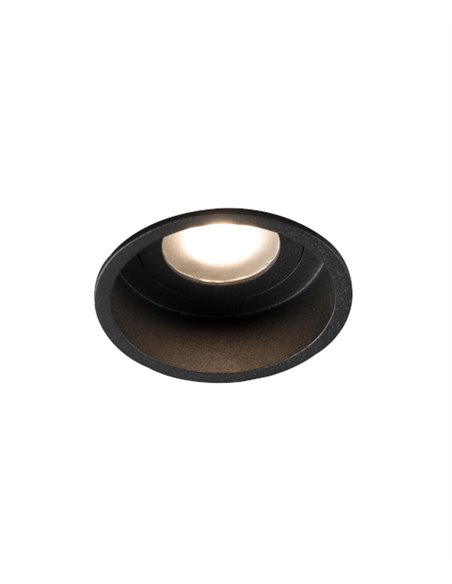 Lámpara Downlight empotrable Hyde – Faro – Lámpara para baño, IP44 GU10, Ø 8,9 cm