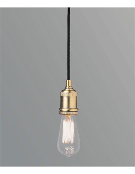 Lámpara colgante Art – Faro – Lámpara vintage dorado/negro