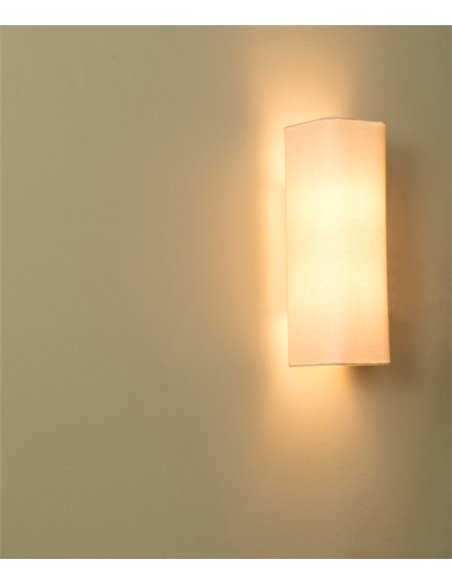Aplique de pared Cotton – Faro – Pantalla textil, 12+20+37 cm