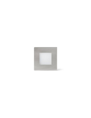 Empotrable de pared Frol - Faro - Foco LED cuadrado de exterior IP65, níquel mate