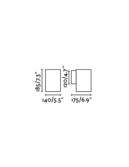Aplique de exterior Thon 1L - Faro - Lámpara de pared gris, IP 55, LED 3000K
