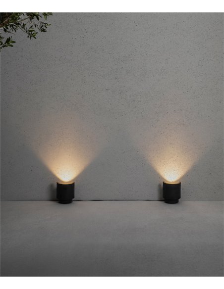 Proyector de suelo Noboru - Faro - Lámpara de exterior, Acabado gris oscuro, LED COB 3000K