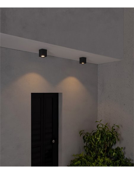 Plafón Tami - Faro - Aplique negro de exterior 12W