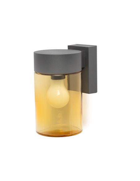 Lámpara aplique a pared para exterior Kila – Faro – Lámpara con cristal transparente, IP65, 20 cm