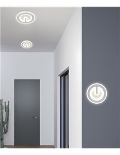 Lámpara de pared y techo Sorrento – AJP – Diseño minimalista, acabado blanco, LED