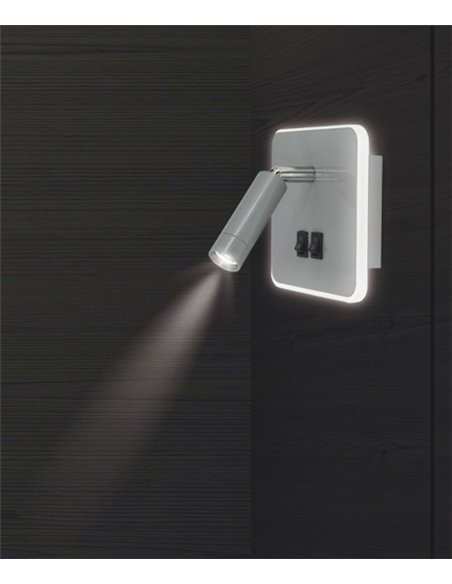 Aplique de pared Moragues – AJP – Lámpara LED con lector, doble luz
