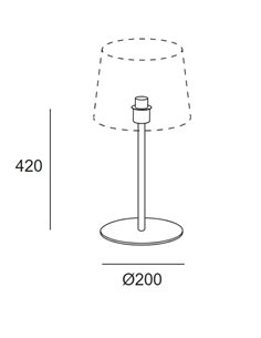 Lámpara de mesa Metrica Round – LedsC4 – Lámpara en 2 colores con pantalla blanca 2