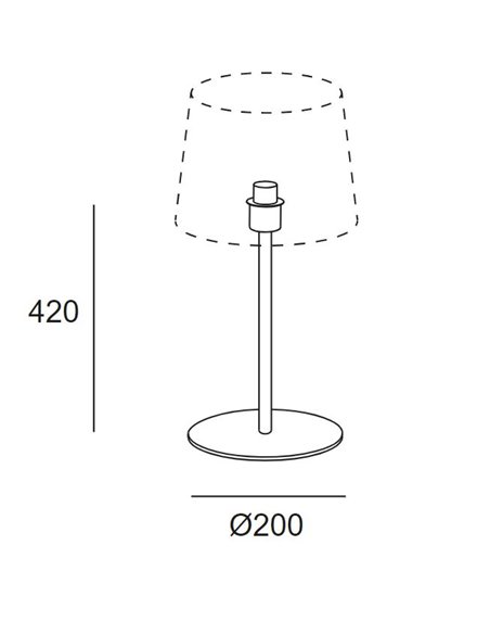 Lámpara de mesa Metrica Round – LedsC4 – Lámpara en 2 colores con pantalla blanca