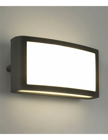Aplique de exterior Zenitha - FORLIGHT - Lámpara de pared LED, negra