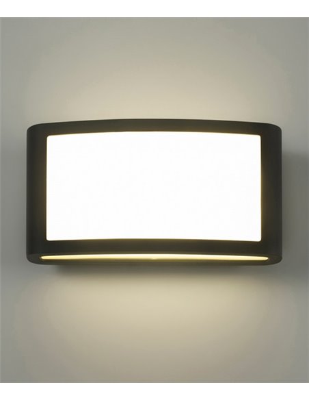 Aplique de exterior Zenitha - FORLIGHT - Lámpara de pared LED, negra