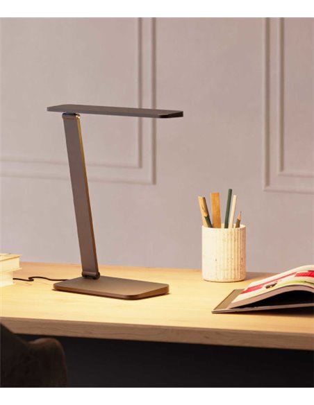 Lámpara de escritorio Zenit - FORLIGHT - Lámpara negra orientable y regulable