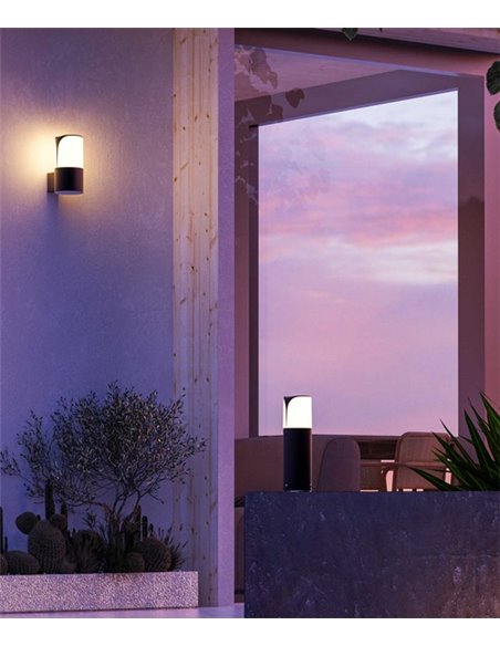 Aplique de pared de exterior Astra - FORLIGHT - Acabado gris oscuro