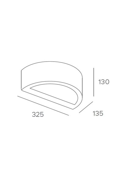 Lámpara de exterior Area - FORLIGHT - Aplique de pared LED, formato circular negro