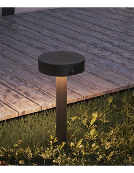 Lámpara solar de exterior Cero - FORLIGHT - Triple uso (estaca, mesa, pared), sensor de movimiento