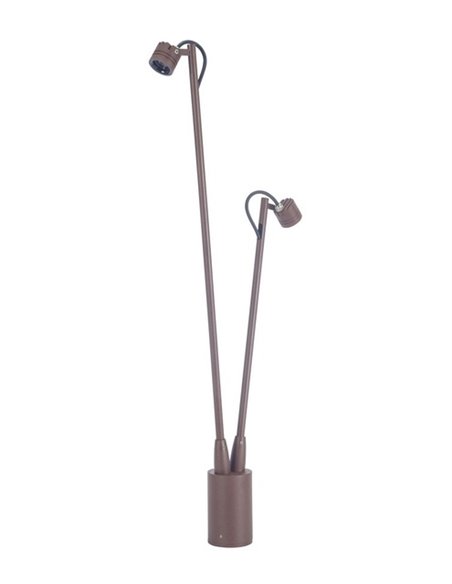 Baliza de exterior Fint - FORLIGHT - Lámpara con dos luces orientables, 70 cm