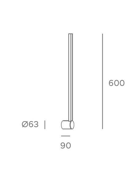 Aplique de pared Passeggio - FORLIGHT - Lámpara minimalista negra LED, IP54
