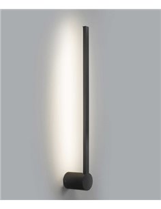 Aplique de pared Passeggio - FORLIGHT - Lámpara minimalista negra LED, IP54