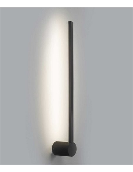 Aplique de pared Passeggio - FORLIGHT - Lámpara minimalista negra LED, IP54