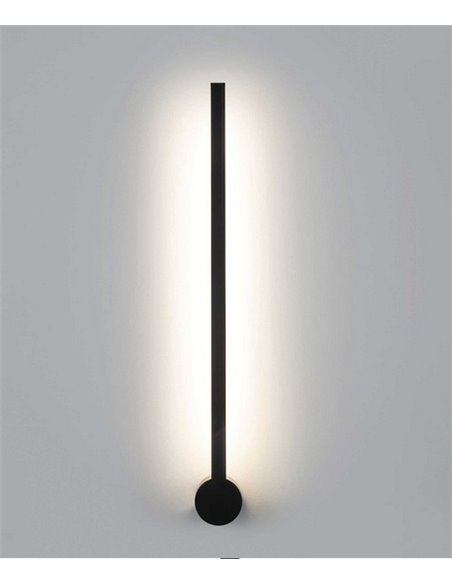 Aplique de pared Passeggio - FORLIGHT - Lámpara minimalista negra LED, IP54