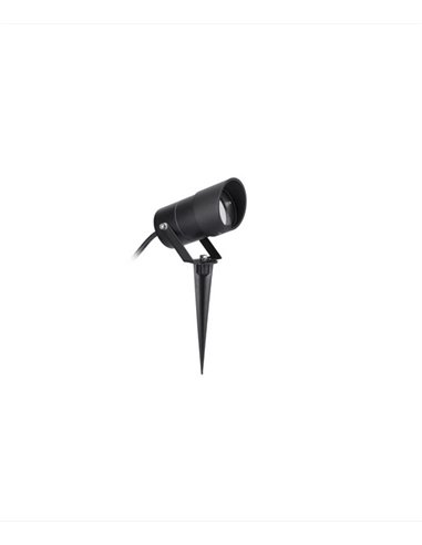Lámpara con estaca Ousia - FORLIGHT - Lámpara de exterior negra, IP65