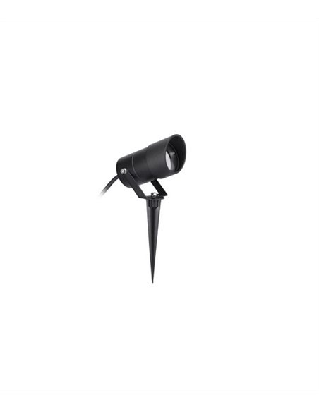 Lámpara con estaca Ousia - FORLIGHT - Lámpara de exterior negra, IP65