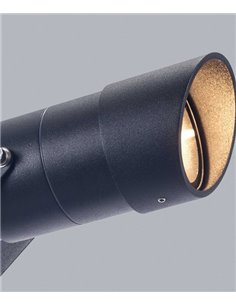 Lámpara con estaca Ousia - FORLIGHT - Lámpara de exterior negra, IP65 2