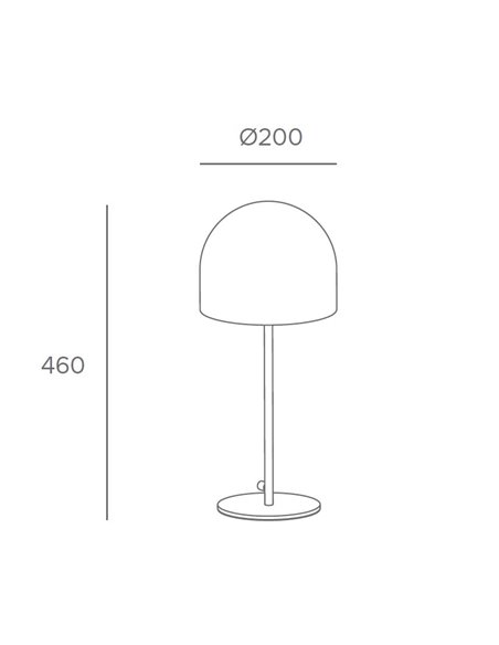 Lámpara de mesa Fres - FORLIGHT - Lámpara en forma de seta beige
