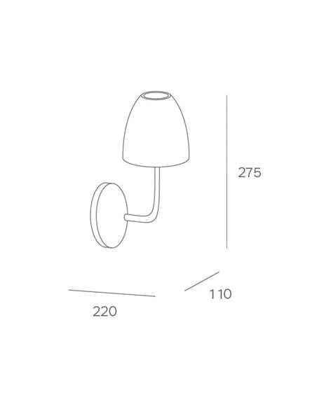 Aplique de pared de exterior Eclipta I - FORLIGHT - Lámpara decorativa en 3 colores, IP54