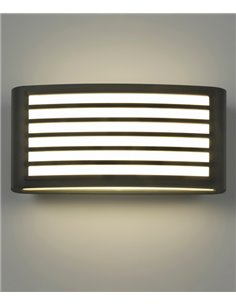 Lámpara de pared de exterior Zenitha - FORLIGHT - Lámpara LED negra