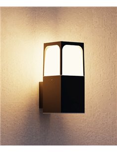 Aplique de pared de exterior Veta - FORLIGHT - Acabado negro