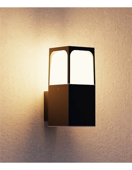 Aplique de pared de exterior Veta - FORLIGHT - Acabado negro