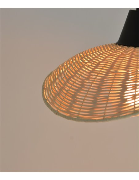 Aplique de pared Kasteli - IDP Lampshades - Lámpara de pared colgante de mimbre