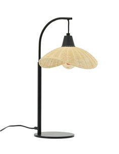 Lámpara de mesa Kasteli - IDP Lampshades - Lámpara boho chic natural de mimbre 2