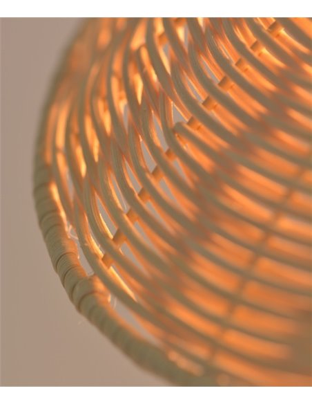 Aplique de pared Kasteli - IDP Lampshades - Lámpara con 2 pantallas de mimbre