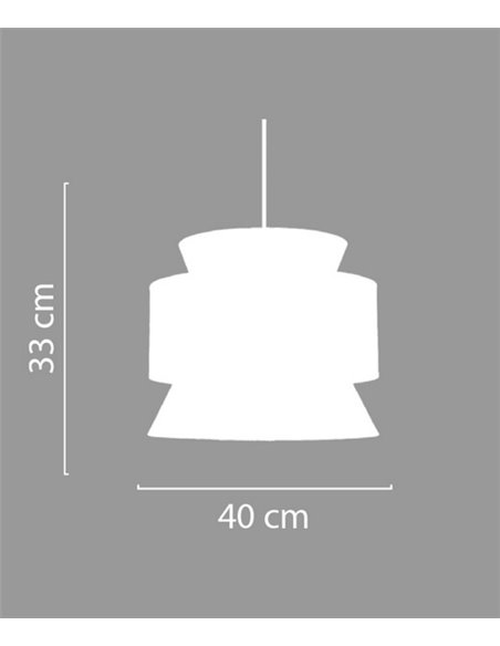 Lámpara colgante de techo Salomon – IDP Lampshades – Diseño natural, pantalla de lino y rafia