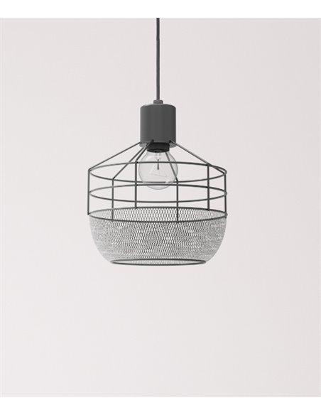 Lámpara colgante Birtley - IDP Lampshades - Lámpara jaula negra
