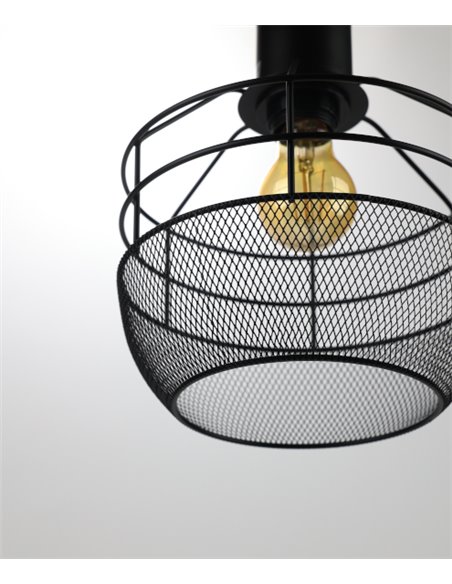 Lámpara colgante Birtley - IDP Lampshades - Lámpara jaula negra