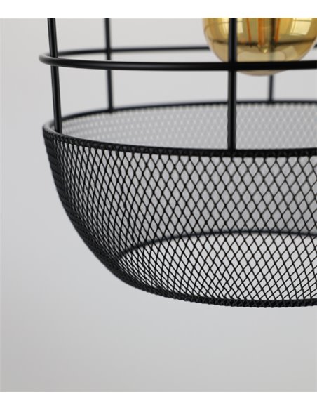 Lámpara colgante Birtley - IDP Lampshades - Lámpara jaula negra
