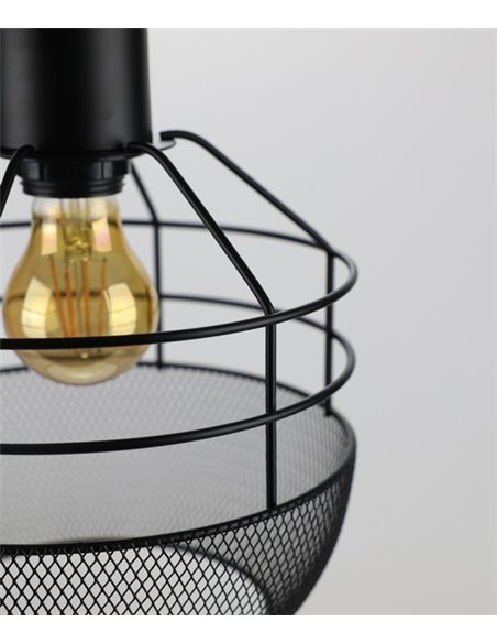 Lámpara colgante Birtley - IDP Lampshades - Lámpara jaula negra