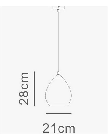 Lámpara colgante Daiki - IDP Lampshades - Lámpara de cristal ámbar