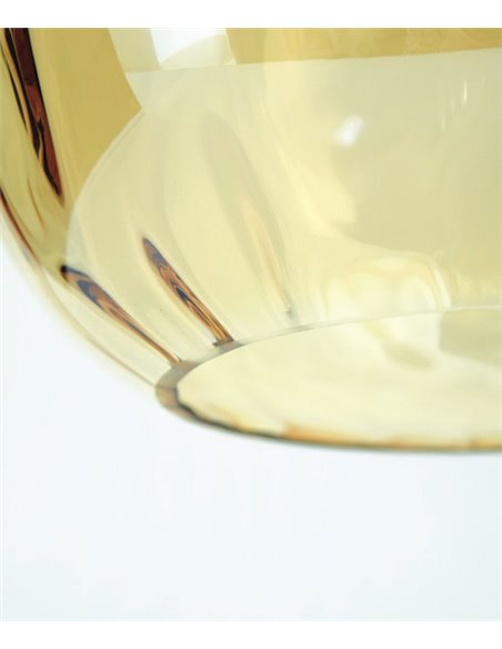 Aplique de pared Daiki - IDP Lampshades - Pantalla de cristal ámbar