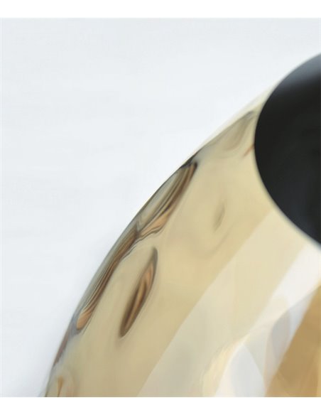 Aplique de pared Daiki - IDP Lampshades - Pantalla de cristal ámbar