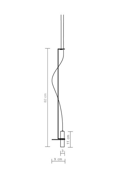 Lámpara colgante Hold - Luxcambra - Lámpara con tensor, luz directa