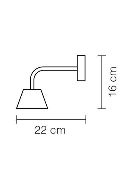 Lámpara de pared Absidiola - Luxcambra - Pantalla cónica de cerámica