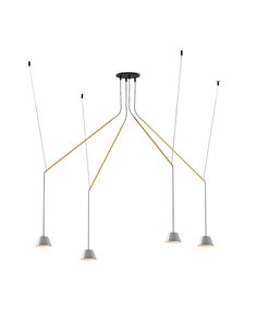 Lámpara colgante Absidiola 4 - Luxcambra - Lámpara moderna movible, 4 luces