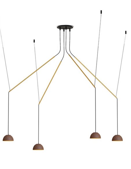 Lámpara colgante Absidiola 4 Movil - Luxcambra - Lámpara con 4 luces móviles