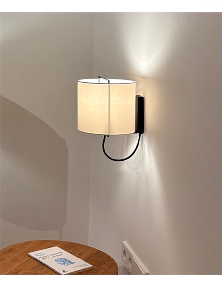 Lámpara de pared Lewit - Luxcambra - diseño moderno, pantalla textil