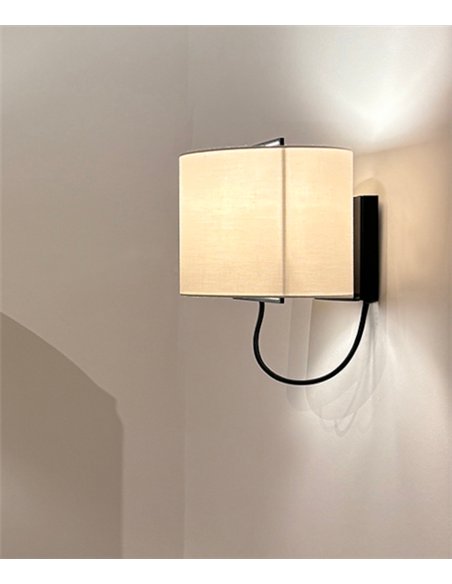 Lámpara de pared Lewit - Luxcambra - diseño moderno, pantalla textil