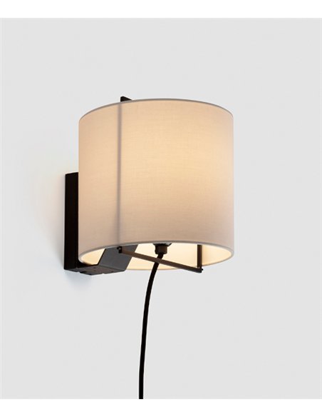 Lámpara de pared Lewit - Luxcambra - diseño moderno, pantalla textil