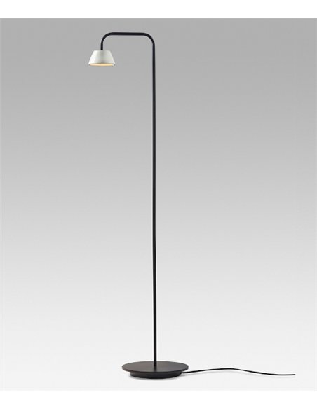 Lámpara de pie Absidiola - Luxcambra - Pantalla cónica de cerámica en varios colores